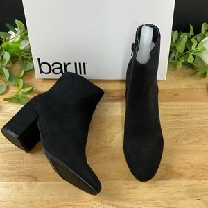 Bar III Black Gatlin Fabric Closed Toe Ankle Fashion Boots, 6.5M